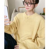 イエロー | モヘアライクベーシックニットプルオーバー | moment+