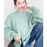 ミント | ＼13色展開♪／モヘアライクベーシックニットプルオーバー | moment+