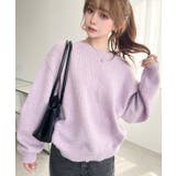 ラベンダー | ＼13色展開♪／モヘアライクベーシックニットプルオーバー | moment+