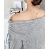 ハートケーブルドロストリボンオフショルニット長袖プルオーバー | moment+ | 詳細画像23 