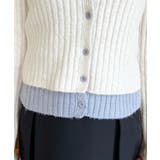 レイヤードカーディガン風リブニットトップス | moment+ | 詳細画像10 