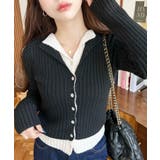 レイヤードカーディガン風リブニットトップス | moment+ | 詳細画像13 