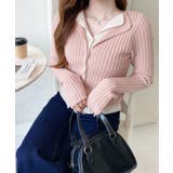 レイヤードカーディガン風リブニットトップス | moment+ | 詳細画像24 