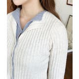 レイヤードカーディガン風リブニットトップス | moment+ | 詳細画像7 