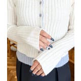 レイヤードカーディガン風リブニットトップス | moment+ | 詳細画像8 