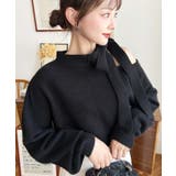 ＼リボン×ワンショルの最強コラボ♡／ボウタイリボンワンショルニットプルオーバー | moment+ | 詳細画像13 