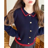 えり付き配色フリルカーディガン | moment+ | 詳細画像21 