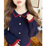 えり付き配色フリルカーディガン | moment+ | 詳細画像23 