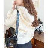 フードファージップアップケーブルニットカーディガン | moment+ | 詳細画像11