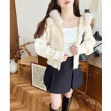 フードファージップアップケーブルニットカーディガン | moment+ | 詳細画像12