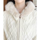 フードファージップアップケーブルニットカーディガン | moment+ | 詳細画像14