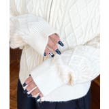 フードファージップアップケーブルニットカーディガン | moment+ | 詳細画像15