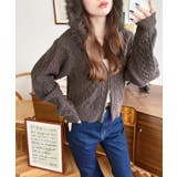 フードファージップアップケーブルニットカーディガン | moment+ | 詳細画像30