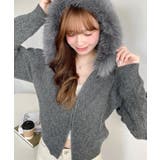 フードファージップアップケーブルニットカーディガン | moment+ | 詳細画像38