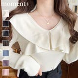 フリルニットプルオーバー 12G | moment+ | 詳細画像1 