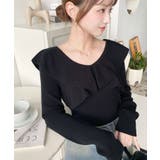 フリルニットプルオーバー 12G | moment+ | 詳細画像11 