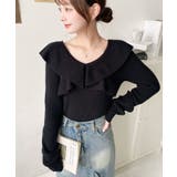 フリルニットプルオーバー 12G | moment+ | 詳細画像12 