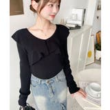 フリルニットプルオーバー 12G | moment+ | 詳細画像14 