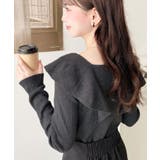 フリルニットプルオーバー 12G | moment+ | 詳細画像17 