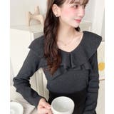 フリルニットプルオーバー 12G | moment+ | 詳細画像18 