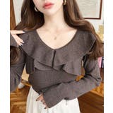 フリルニットプルオーバー 12G | moment+ | 詳細画像22 