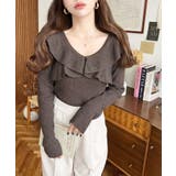 フリルニットプルオーバー 12G | moment+ | 詳細画像23 