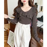 フリルニットプルオーバー 12G | moment+ | 詳細画像24 