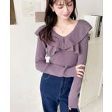 フリルニットプルオーバー 12G | moment+ | 詳細画像32 