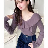 フリルニットプルオーバー 12G | moment+ | 詳細画像33 