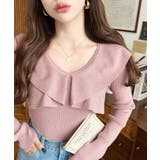 フリルニットプルオーバー 12G | moment+ | 詳細画像35 