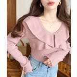 フリルニットプルオーバー 12G | moment+ | 詳細画像38 