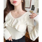 フリルニットプルオーバー 12G | moment+ | 詳細画像4 