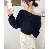 ワンショルドレープフェザーニットプルオーバー(ドレープニット） | moment+ | 詳細画像12 