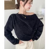 ワンショルドレープフェザーニットプルオーバー(ドレープニット） | moment+ | 詳細画像15 