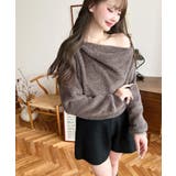 ワンショルドレープフェザーニットプルオーバー(ドレープニット） | moment+ | 詳細画像21 