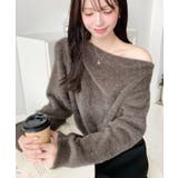 ワンショルドレープフェザーニットプルオーバー(ドレープニット） | moment+ | 詳細画像25 