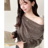 ワンショルドレープフェザーニットプルオーバー(ドレープニット） | moment+ | 詳細画像27 