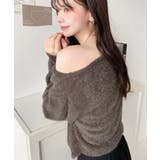 ワンショルドレープフェザーニットプルオーバー(ドレープニット） | moment+ | 詳細画像28 