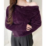 ワンショルドレープフェザーニットプルオーバー(ドレープニット） | moment+ | 詳細画像30 