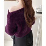 ワンショルドレープフェザーニットプルオーバー(ドレープニット） | moment+ | 詳細画像33 