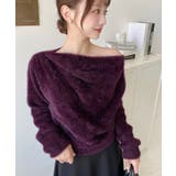 ワンショルドレープフェザーニットプルオーバー(ドレープニット） | moment+ | 詳細画像35 