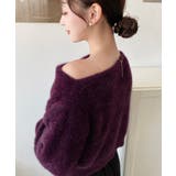 ワンショルドレープフェザーニットプルオーバー(ドレープニット） | moment+ | 詳細画像37 