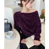 ワンショルドレープフェザーニットプルオーバー(ドレープニット） | moment+ | 詳細画像38 