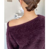 ワンショルドレープフェザーニットプルオーバー(ドレープニット） | moment+ | 詳細画像44 