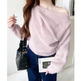 ワンショルドレープフェザーニットプルオーバー(ドレープニット） | moment+ | 詳細画像49 