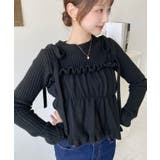 シャーリングギャザーリボンキャミ＋ニットプルオーバーセット | moment+ | 詳細画像10 