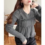 シャーリングギャザーリボンキャミ＋ニットプルオーバーセット | moment+ | 詳細画像12 