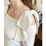 リボンストラップ2WAYオフショルニットトップス | moment+ | 詳細画像10