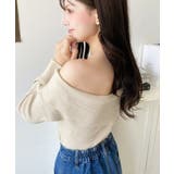 アシンメトリーオフショルダーリブニット12G | moment+ | 詳細画像47 