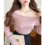 アシンメトリーオフショルダーリブニット12G | moment+ | 詳細画像49 